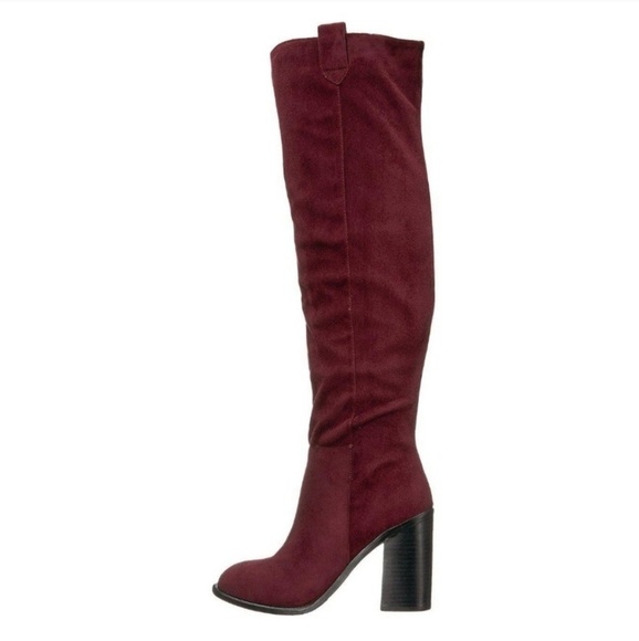 🆕 Very Volatile | Tall Heeled Wine Riding boots - Picture 4 of 7